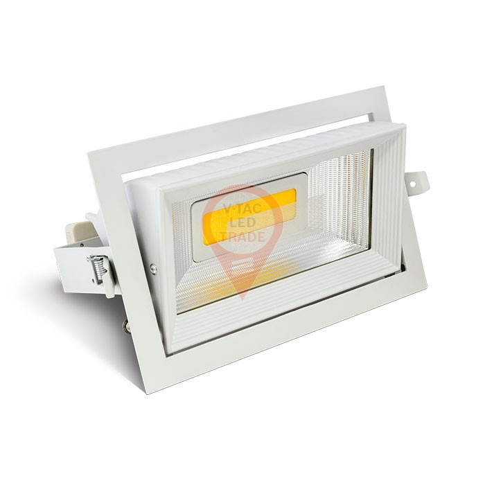 30W LED Zoom Fitting Downlight Rectangle Natural White