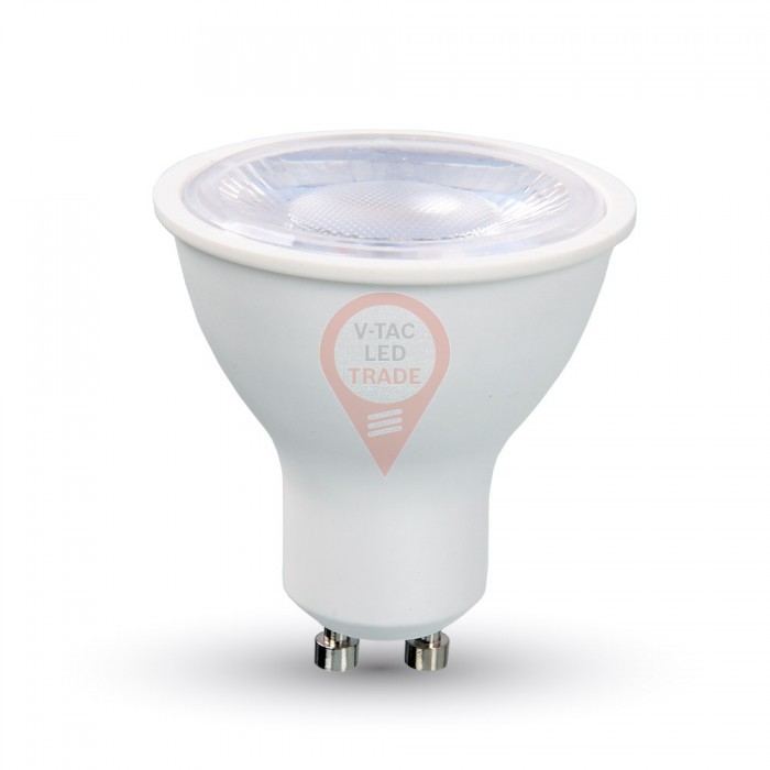 LED Spotlight - 8W GU10 White Plastic, Warm White