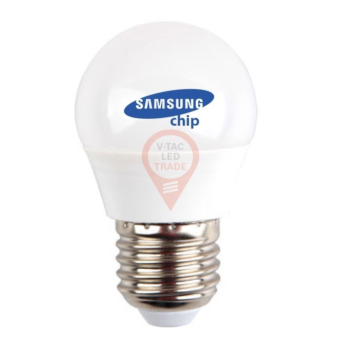 LED Bulb - SAMSUNG CHIP 4.5W E27 A++ G45 Plastic Natural White