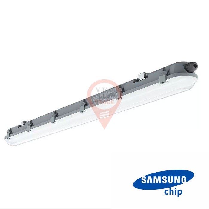 LED Waterproof Fitting M-Series 600 mm 18W 4500K Milky Cover 120 lm/W