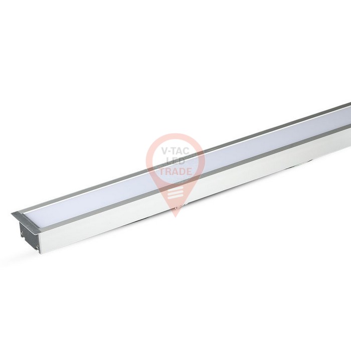 LED Linear Light SAMSUNG Chip 40W Recessed Silver Body 4000K 1211x70x35mm