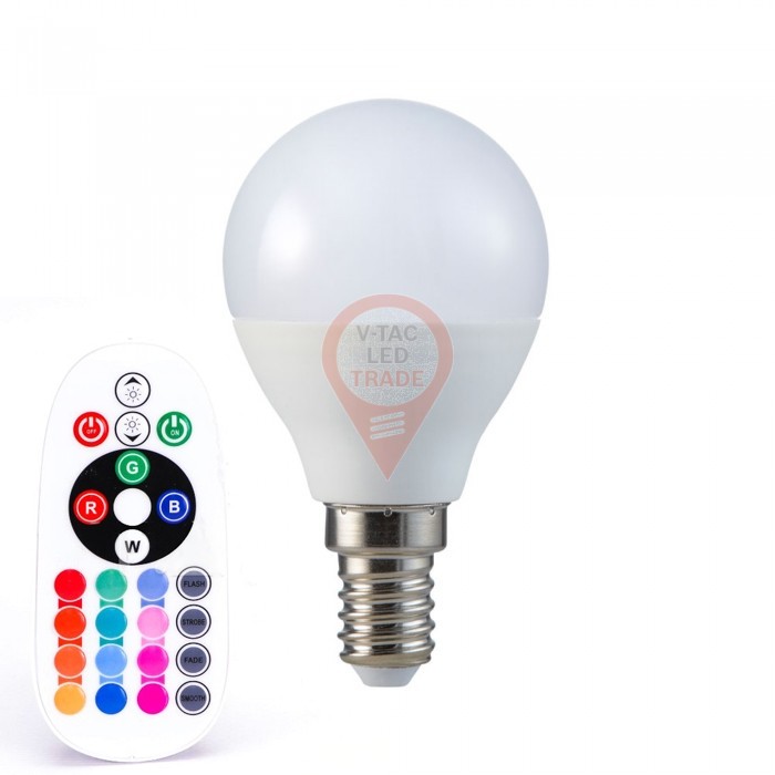 LED Bulb - 3.5W E14 P45 Dimming Brightness RF Control RGB + 4000K