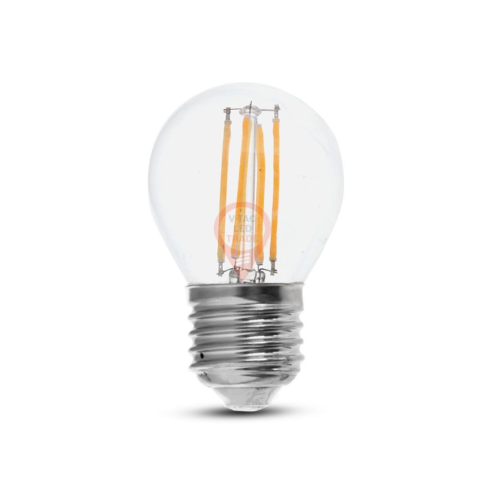 LED Bulb 6W Filament E27 G45 Clear Cover 6400K 130lm/W