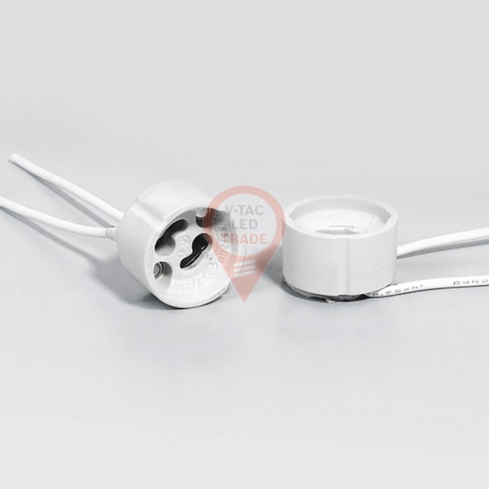 GU10 Ceramic Lamp Holder With Silicon Cable 5 pcs