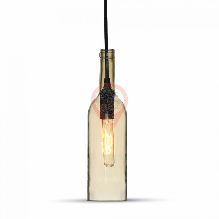 Bottle Pendant Light Amber