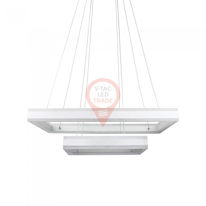 115W Soft Light Chandelier Dimmable Square White 3000K