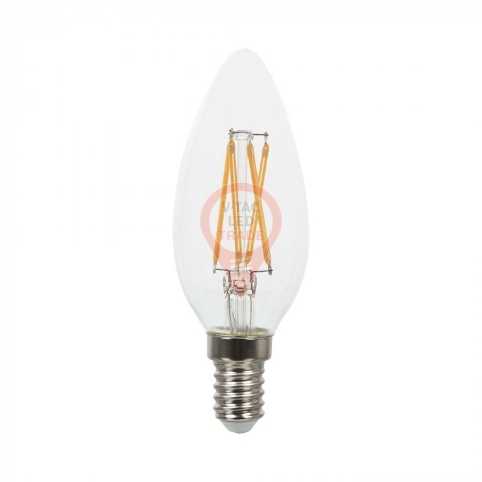 LED Bulb - 4W Filament E14 Twist Candle Cross Warm White