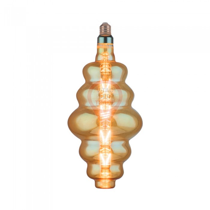 LED Bulb - 8W E27 S180 Amber Glass Dimmable 2200K