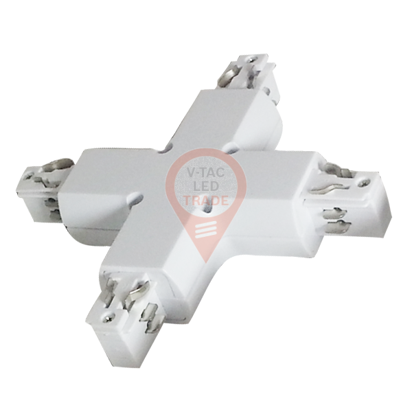 4X Track Light Connector White