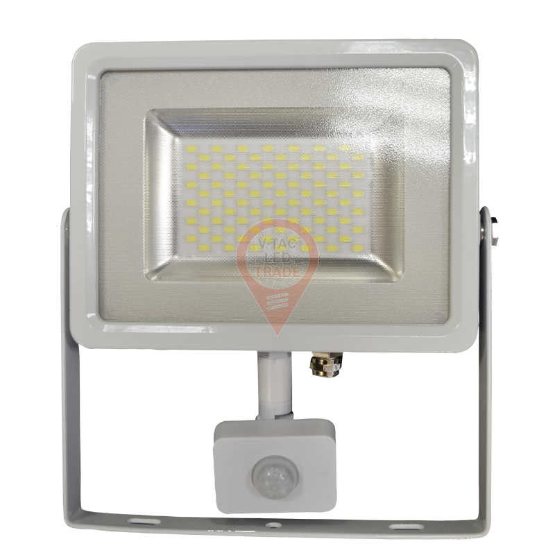 50W LED Sensor Floodlight White body SMD -  Natural White