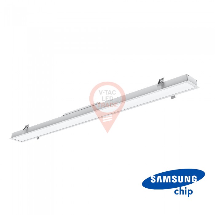 LED Linear Light SAMSUNG Chip - 40W Recessed White Body 6000K