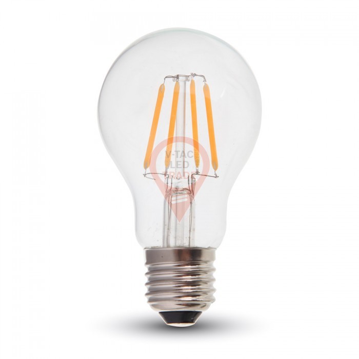 Filament LED Bulb - 4W E27 A60 Clear Cover Natural White