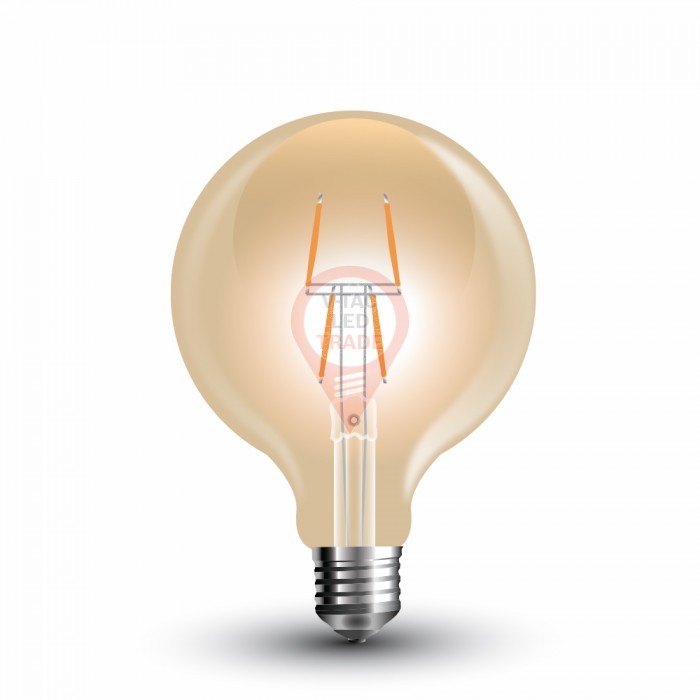 LED Bulb - 4W Filament E27 G80 Amber Warm White 