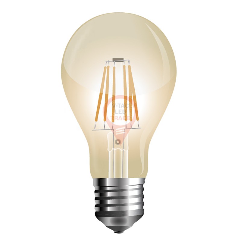 LED Bulb - 10W Filament E27 A67 Amber  Warm White