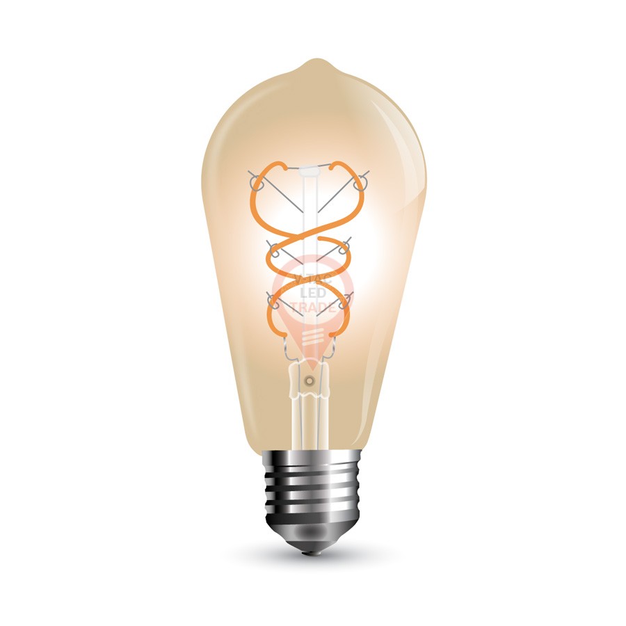 Filament LED Bulb - 5W ST64 E27 Amber Warm White