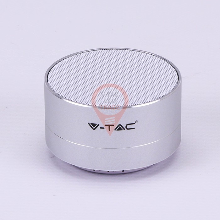 Metal Bluetooth Speaker Mic & TF Card Slot 400mah Battery Silver  