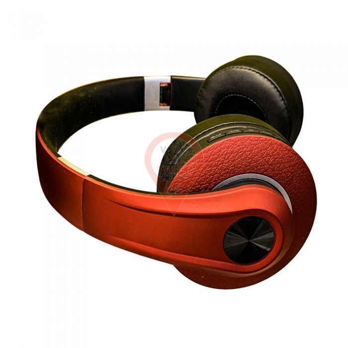 Bluetooth Wireless Headphone Adjustable Head 500mAh Red W/BAG
