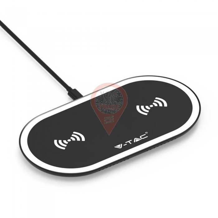 10W Wireless Charging Pad Black + White 