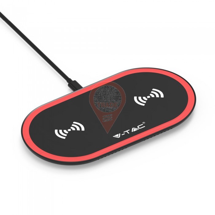 10W Wireless Charging Pad Black + Red 