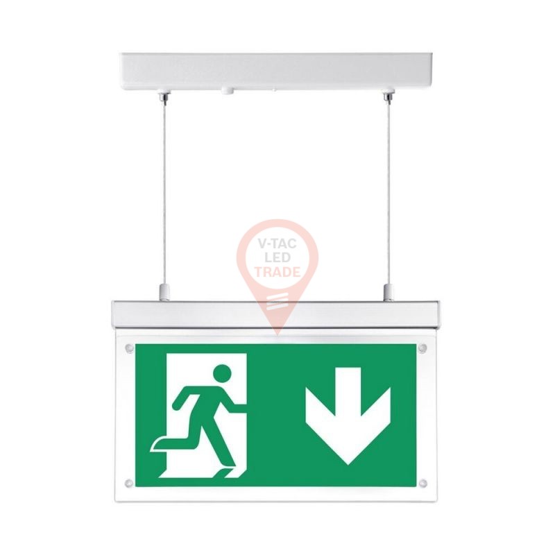 2W Hanging Emergency Exit Light 12 Hours Charging White