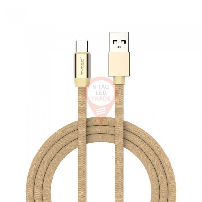 1m. Type C USB Cable Gold - Ruby Series