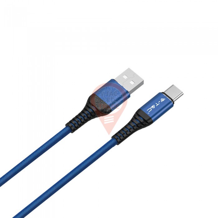 1m. Type C USB Cable Blue - Gold Series