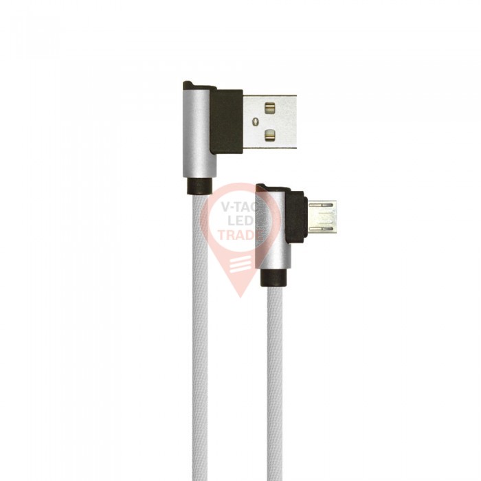 1m. Micro USB Cable Grey - Diamond Series 