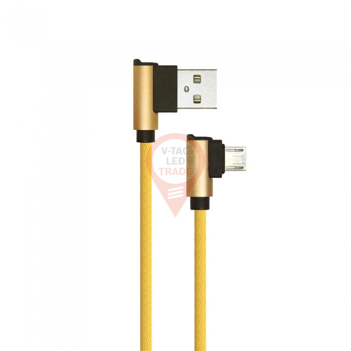 1m. Micro USB Cable Gold - Diamond Series 