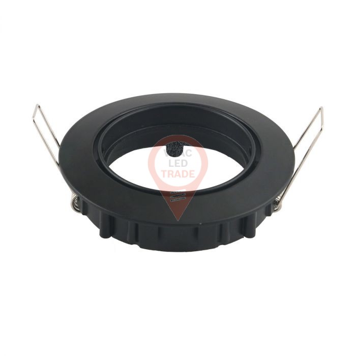 GU10 Fitting Round Movable Black
