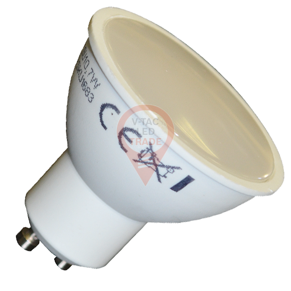 LED Spotlight - 7W GU10 SMD White Plastic, Natural White