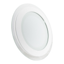 12W LED Mini Panel Glass - Round, White