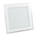 18W LED Mini Panel Glass - Square, Warm White