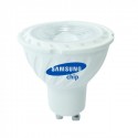 LED Spotlight SAMSUNG CHIP - GU10 6.5W  Ripple Plastic 110`D 6400K