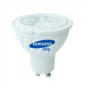LED Spotlight SAMSUNG CHIP - GU10 6.5W  Ripple Plastic 38` Dimmable 3000K