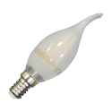 LED Bulb - 4W Filament E14 Frost Cover Candle Flame Natural White