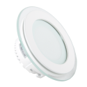 6W LED Mini Panel Glass - Round, White