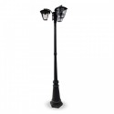 Garden Pole Lamp 3pcs. E27 Bulbs 1990mm Rainproof Black