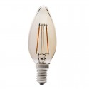Filament LED Candle Amber Bulb - 4W E14 Warm White