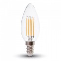 LED Bulb - 6W Filament E14 Clear Cover Candle White