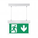 2W Surface Hanging Emergency Exit Light 12 Hours Charging White