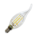 LED Bulb - 4W Filament E14 Candle Flame Warm White