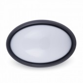 8W Dome Light Oval Black Body Natural White IP54