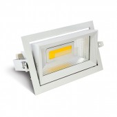 30W LED Zoom Fitting Downlight Rectangle Warm White
