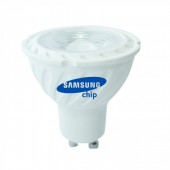 LED Spotlight SAMSUNG CHIP - GU10 7W Plastic SMD with Lens 6400K 