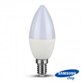 LED Bulb SAMSUNG Chip 5.5W E14 Plastic Dimmable Candle 6400K