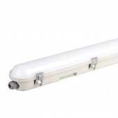 LED Waterproof Fitting M-Series 1200mm 36W 6400K Milky Cover SS Clip 120lm/W