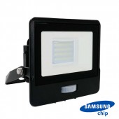 20W LED PIR Sensor Floodlight SAMSUNG Chip Black Body 6500K
