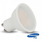 LED Spotlight SAMSUNG CHIP - GU10 5W Smooth Plastic 110`D 6400K
