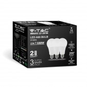 LED Bulb 15W E27 A60 Thermoplastic 4000K 3PCS/Blister Pack                      
