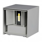 5W Wall Lamp with Bridglux Chip Grey Body Square IP65 3000K 